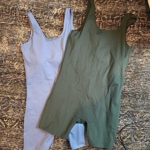 Set of 2 NWOT Girlfriend Collective Bike Unitards